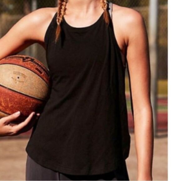 Free People Movement black Carbon Strappy Back Tank‎ Top NWT Sz XS - Picture 7 of 8